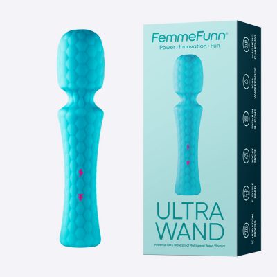 FemmeFunn Ultra Wand Vibrator Turquoise FF102404 663546901677 Multiview