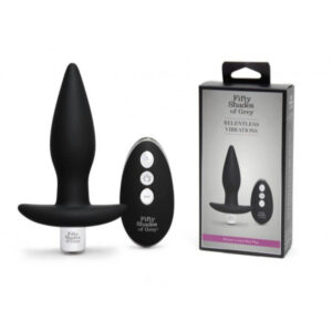 Fifty Shades of Grey Relentless Vibrations Remote Control Butt Plug Black FS80007 5060462638666 Multiview