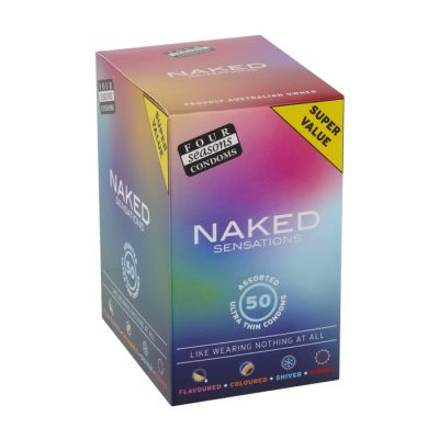 Four Seasons Naked Sensations 50pack Latex Condoms FOR147 9312426006971 Boxview
