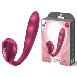 Fun Factory Stronic Pulse Allegro Air Pulse Thrusting Rabbit Stimulator Wine Red FF001043WR01 4255821802715 Multiview