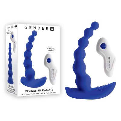 Gender X Beaded Pleasure Remote Vibrating Anal Beads Blue GX RS 0235 2 844477020235 Multiview