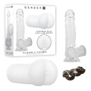 Gender X Clearly Combo Stroker and Dong Set Clear Frost GX KT 8881 2 844477018881 Multiview