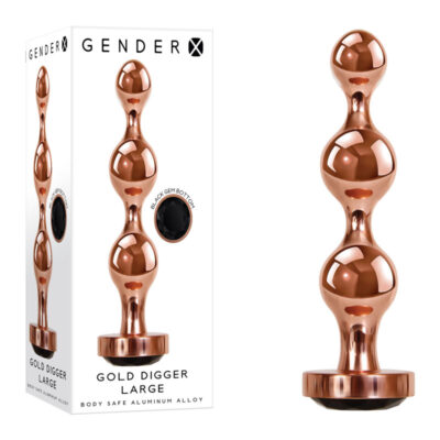 Gender X Gold Digger Beaded Gem Plug Large Rose Gold GX BP 9147 2 844477019147 Multiview