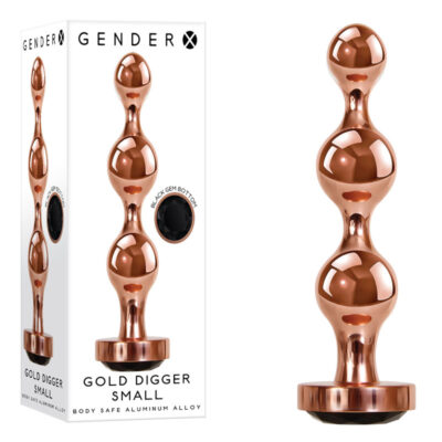 Gender X Gold Digger Beaded Gem Plug Small Rose Gold GX BP 9123 2 844477019123 Multiview