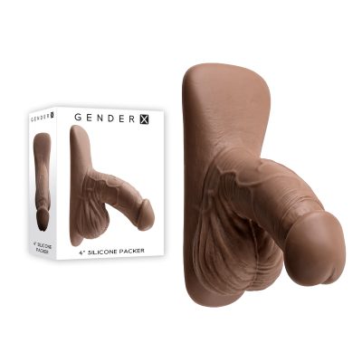 Gender X Silicone 4 inch Packer Penis Dark Flesh GX PK 0976 2 844477020976 Multiview