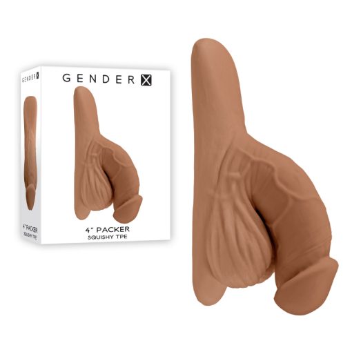 Gender X Squishy TPE 4 inch Packer Penis Medium Flesh GX PK 2543 2 844477022543 Multiview