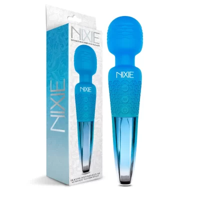 Global Novelties Nixie Rechargeable Ombre Wand Massager Ombre Blue 1000312 850010096896 Multiview