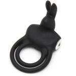 Happy Rabbit Rechargeable Vibrating Dual Ring Rabbit Cock Ring Black HR 73137 5060020006500 Detail