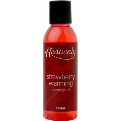 Heavenly Nights Flavoured Warming Massage Oil Strawberry 125ml HNWM-10 93270120