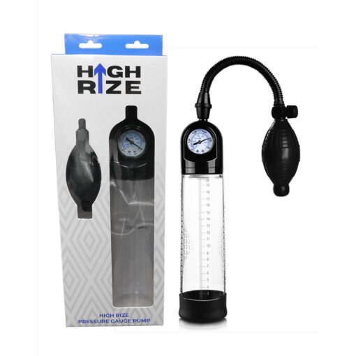 High Rize Pressure Gauge Pump Penis Pump Clear HIR004 9354434000633 Multiview