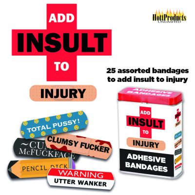 Hott Products Add Insult to Injury Novelty Insulting Band Aids 25 pkSFHH70 5022782000059 Multiview