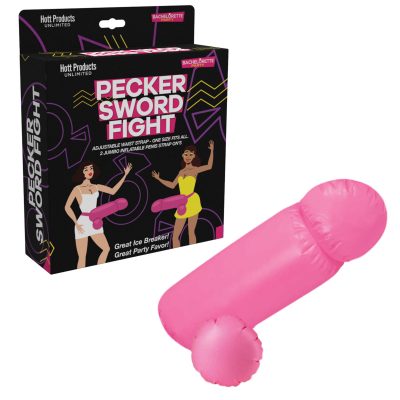 Hott Products Bachelorette Hens Night Inflatable Strap On Pecker Sword Fight Game Pink HP3507 818631035076 Multiview