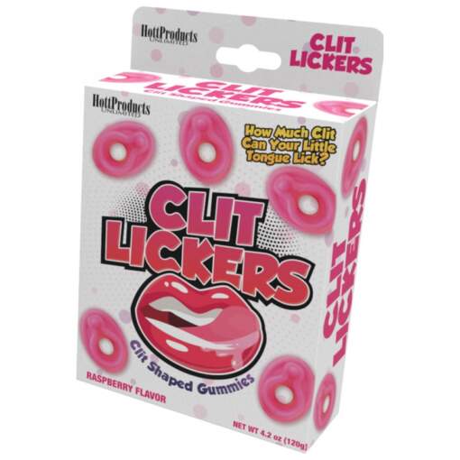 Hott Products Clit Lickers Raspberry Flavoured Clitoris Gummy Candies HP3317 818631033171 Boxview