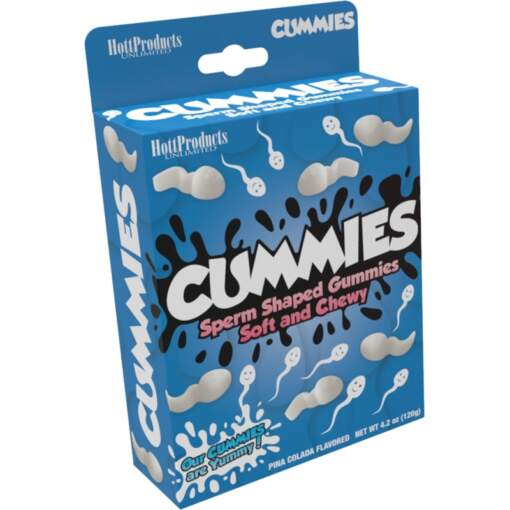 Hott Products Cummies Sperm Shaped Gummy Candies White HP3318 818631033188 Boxview