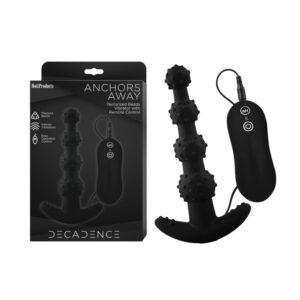Hott Products Decadence Anchors Away Remote Control Vibrating Anal Beads Black HP 3347 818631033478 Multiview