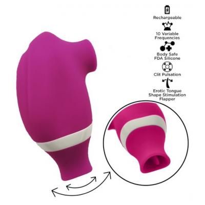Hott Products Decadence Supernova 2 in 1 Clitoral Pulsation and Flicker Toy Pink HP 3403 818631034031 Info Detail