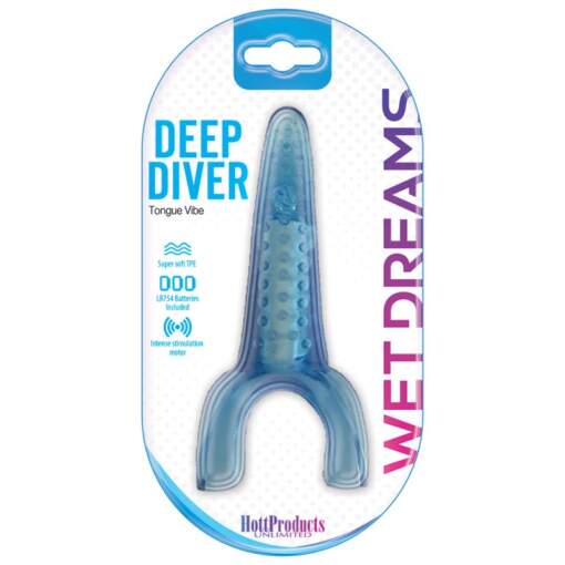 Hott Products Deep Diver Tongue Vibrator Blue HP3260 818631032600