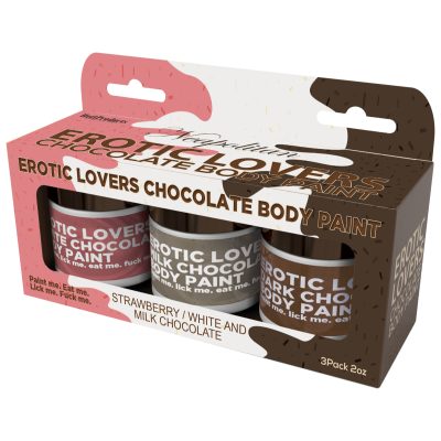 Hott Products Erotic Lovers Chocolate Body Paint Neapolitan Flavours 3 x 56g HP3474 818631034741 Boxview