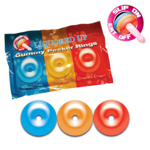 Hott Products Liquor Flavours Gummy Penis Rings 3 Pack HP2866 818631028665 Multiview