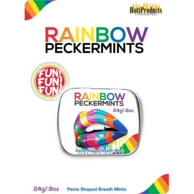 Hott Products Rainbow Pecker Mints Metal Tin 24g 818631032136