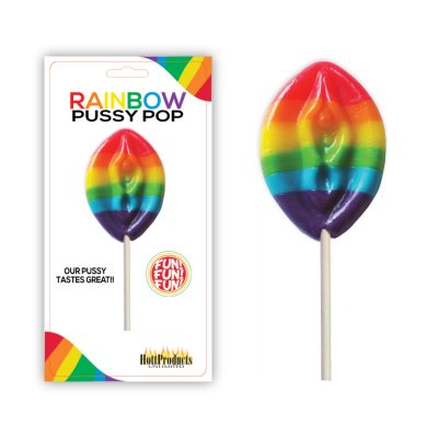 Hott Products Rainbow Pussy Pop Vagina Shaped Lollipop Rainbow HP3215 818631032150 Multiview