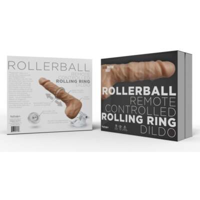 Hott Products Rollerball Rolling Ring Wireless Remote Dildo Vibrator with Stand Light Flesh HP3284 818631032846 Boxview