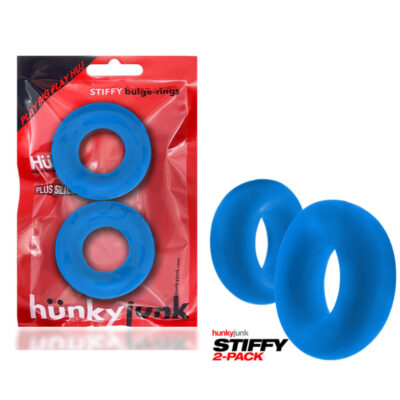 Hunky Junk Stiffy Bulge Rings 2Pk Blue Ice HUJ 126 TELICE 840215121080 Multiview