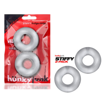 Hunky Junk Stiffy Bulge Rings 2Pk Clear HUJ 126 CLIC 840215121097 Multiview