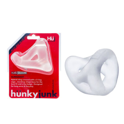 HunkyJunk Slingshot 3 ring Teardrop Cock Ring Ice HUJ 105 ICE 840215120830 Multiview