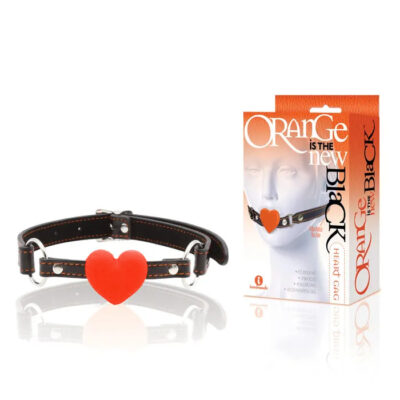 Icon Brands Orange is the New Black Silicone Heart Gag IC2532 847841025324 Multiview Revised Coloration