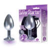 Icon Brands Silver Starter Gem Butt Plug Round Silver Purple IC2607 2 847841026079 Multiview