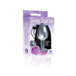 Icon Brands Silver Starter Purple Rose Floral Butt Plug 847841026444