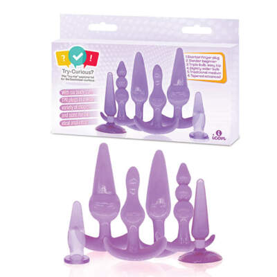 Icon Brands Try Curious 6 Pc Anal Explorer Kit Purple IC8012 2 847841080125 Multiview