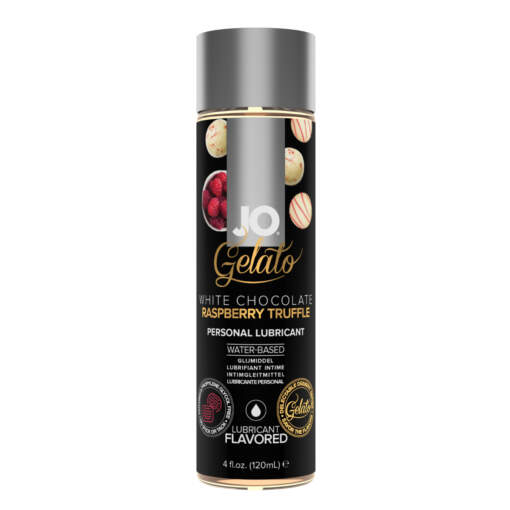 JO Gelato flavoured Water based lubricant White Chocolate Raspberry Truffle 4oz 120ml 796494404867 Detail