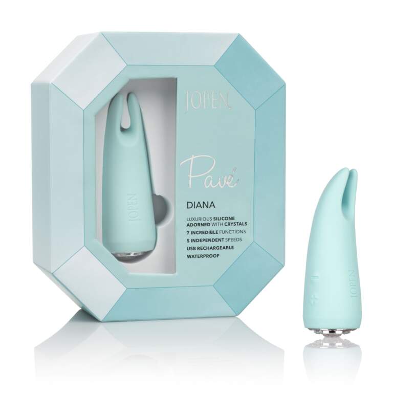 Jopen Pave Diana Rechargeable Clitoral Vibrator Teal JO-8005-30-3 815768012895