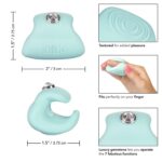 Jopen Pave Rechargeable Silicone Finger Massager Teal JO-8005-10-3 815768012871