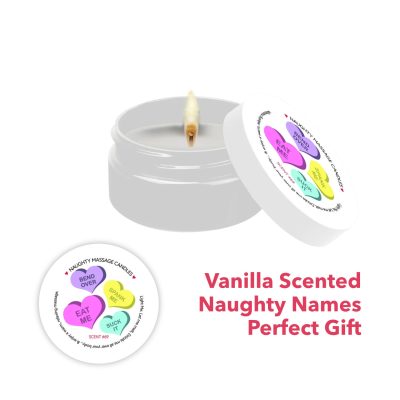Kama Sutra Naughty Notes Vanilla Scented Massage Candle Rude Candy Naughty Hearts 50g KS14316 739122143165 Multiview