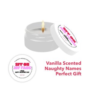 Kama Sutra Naughty Notes Vanilla Scented Massage Candle Sit On My Face I Mean Happy Valentines Day 50g KS14314 739122143141 Multiview