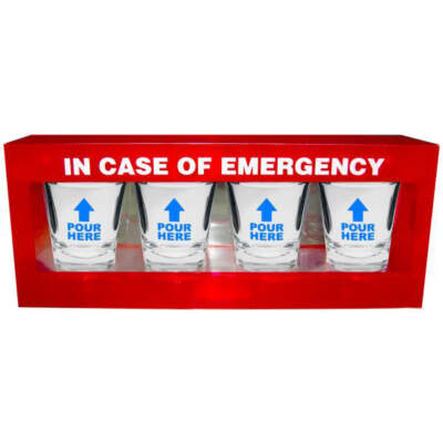 Kheper Games In Case Of Emergency Shot Glass Set 4 pc NV-30 825156107867