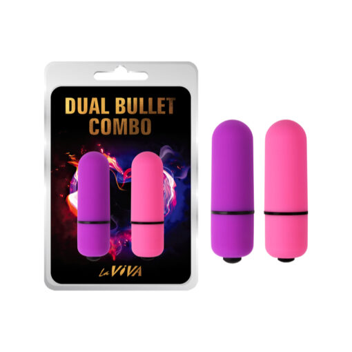 La Viva Dual Bullet Combo Bullet Vibrator 2 Pk Purple Pink CN 100967611 759746676115 Multiview