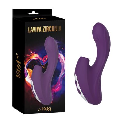 La Viva Zirconia Clitoral Suction G Spot Pulsing Dual Stimulator Purple CN 811123541 759746235411 Multiview