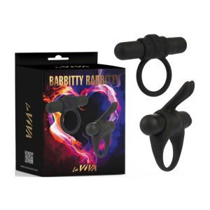 LaViva Babbity Rabbity Vibrating Cock Ring Duo Set Black CN 513358142 759746581426 Multiview