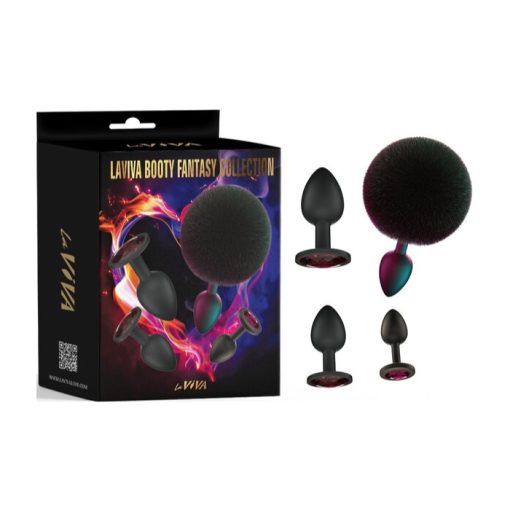 LaViva Booty Fantasy Collection 4 Pc Butt Plug Anal Kit Black CN 941416870 759746168702 Multiview