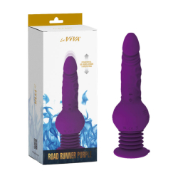 La Viva – Road Runner Thrusting Vibrator With Remote (Purple)