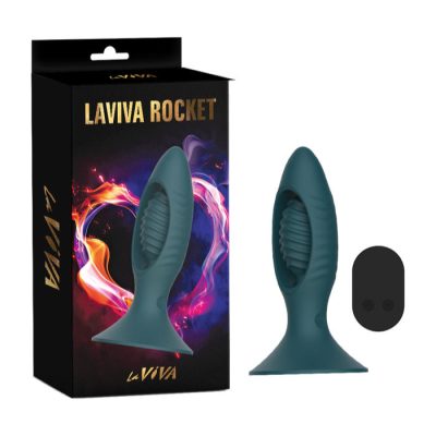Laviva Rocket Wireless Remote Control Vibrating Butt Plug Teal Green CN 841532269 759746322692 Multiview