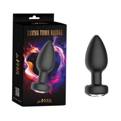 Laviva Tomb Raider Smartphone App Enabled Vibrating Butt Plug Black CN 843974322 759746743220 Multiview