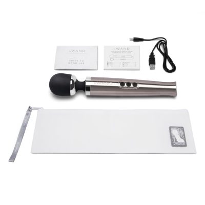 Le Wand Die Cast Metal Rechargeble Wand Massager Silver Raw Metal LW 051SLV 4890808280164 Contents Detail
