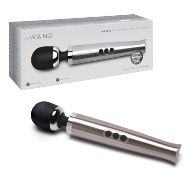 Le Wand Die Cast Metal Rechargeble Wand Massager Silver Raw Metal LW 051SLV 4890808280164 Multiview