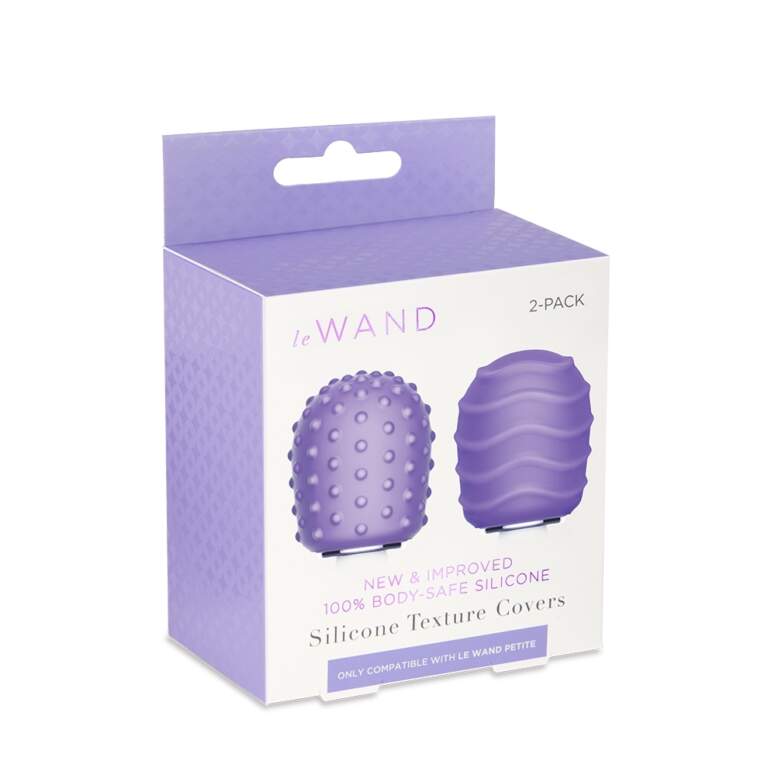 Le Wand Petite Massager Silicone Texture Covers Purple LW 019 4890808222546 Multiview