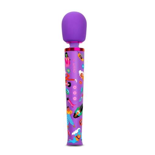 Le Wand Rechargeable Wand Massager Feel My Power Special Edition Jade Purple Brown LW029 4890808240823 Vertical Detail